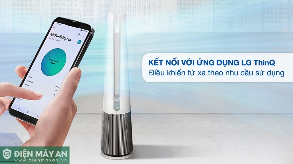 Máy lọc không khí kết hợp quạt LG PuriCare AeroTower Hit FS15GPBK0.ABAE 40W